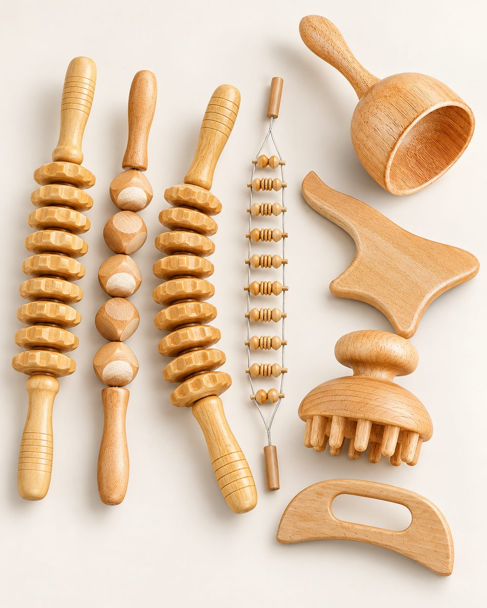 Le kit de massage en bois